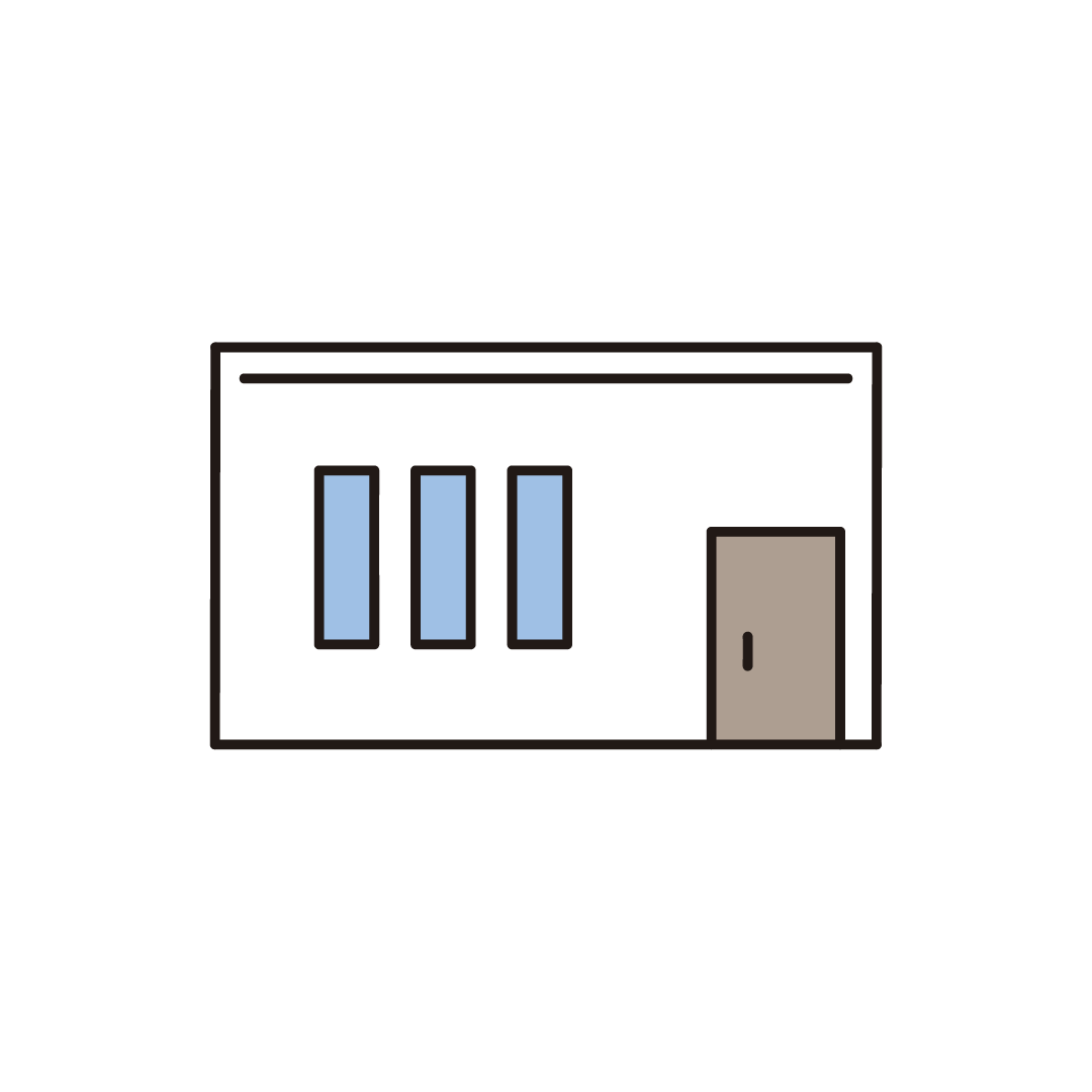 平屋のイラスト